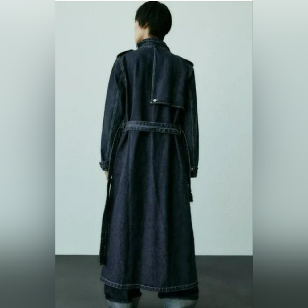 NWOT ZARA TRF DENIM TRENCH - Picture 17 of 17